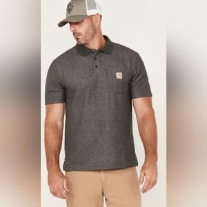 Carhartt Men's Gray Polo Shirt Size L Loose EUC